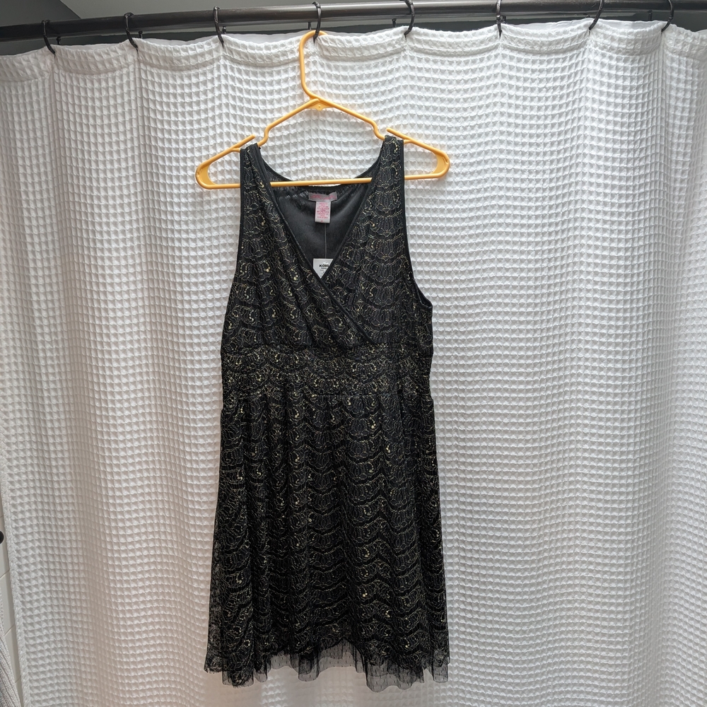 Ultra Pink Black and Gold Mini Dress